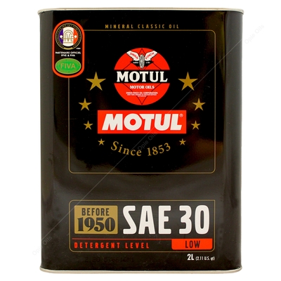 Motul Classic SAE 30 Low Detergent Mineral Car Engine & Gear Oil 2L