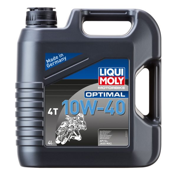 Liqui Moly 4T 10W-40 Optimal Motorbike Engine Oil API SL/JASO MA2 - 1L/4L