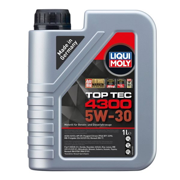 Liqui Moly 2323 Top Tec 4300 5W-30 Synthetic Tech Engine Oil - 1 Litre